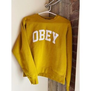 OBEY Small Mustard Crewneck